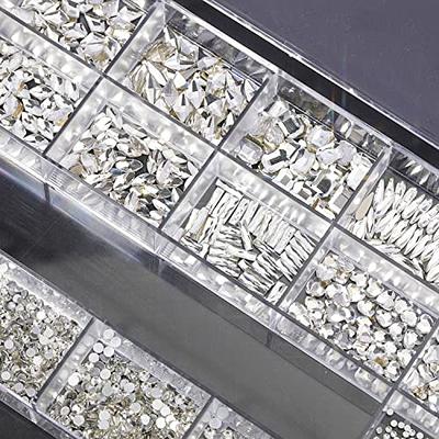 4550Pcs Crystals Nail Rhinestones Kit, Transparent Rhinestone Stone Multi  Shape Beads Flatback Crystal Gems Stones With Nail Glue And Gel, Pen Brush  Tweezers And Pickup Brush For Natural Acrylic Nails - Yahoo