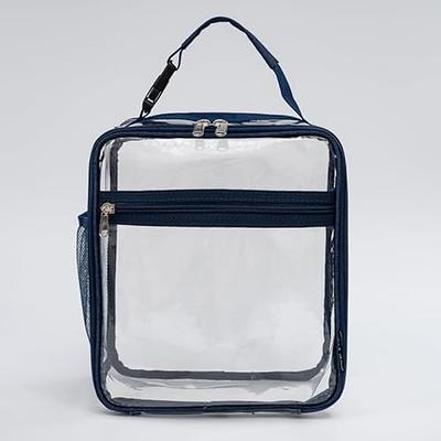 A.TO.Z.MONS Clear Lunch Bag, Clear Lunch Box transparent bag Stadium  Approved Clear Lunch Bag for Men and Women, 9X5X10.5(Navy Blue) - Yahoo  Shopping