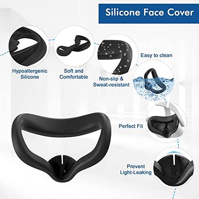 Touch Controller Grip Cover for Oculus Quest 2 with Silicone VR Face Cover  Pad and Lens Cover, 3 in 1 Silicone Cover Set for Oculus Quest 2, Oculus  Quest 2 Accessories (Red) 