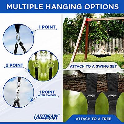 LAEGENDARY Saucer Swing for Kids and Adults - 40 Inch Round Tree Swing,  Outdoor Swing, Tree Swings For Kids Outdoor, Kids Swing, Outdoor Swing For