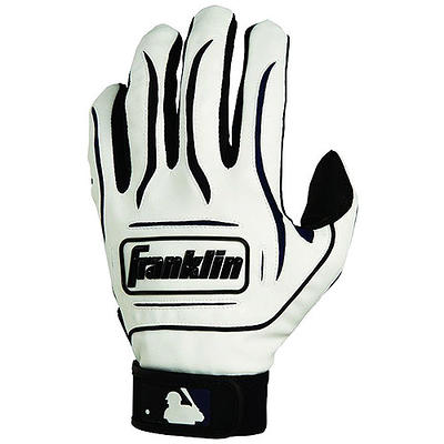 Franklin Sports MLB Classic One LT Baseball Batting Gloves - Black/Gold -  Adult Medium - Pair 