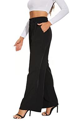 Bamans Women's Straight Leg Dress Pants with Pockets Business Casual  Trousers for Work (29Black, Small) : : Clothing, Shoes &  Accessories