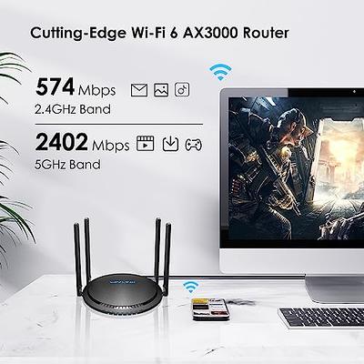 Tenda WiFi 6 AX3000 Smart WiFi Router, Dual Band Gigabit Wireless Internet  Router, 3 Gigabit LAN Ports, OFDMA+MU-MIMO, Parental Control+Remote