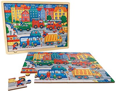  Unique Shape 24 Piece Puzzles for Kids Ages 3-5, Bremen  Musicians Wooden Jigsaw Puzzles for Toddlers 2 3 4 5 Year Old, Preschool  Toddler Puzzles Ages 2-4 with Puzzle Tray : Toys & Games