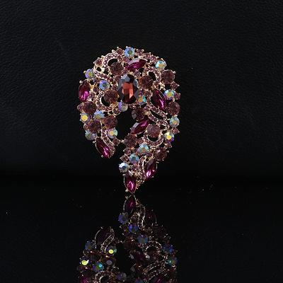 MEEDOZ Lot 12pcs Assorted Crystal Rhinestone Flower Brooch Pin Set for Women DIY Bridal Wedding Bouquet Kit