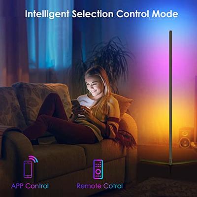 LED Floor Lamp RGB Corner Floor Lamp Color Changing Mood Lighting Standing  Lamp with Bluetooth App and Remote Control Dimmable/Music Sync/ Multi  Lighting Modes Atmosphere Lighting LED Lamp for Living Room, Bedroom