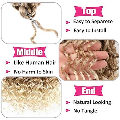  GoGo Curl Crochet hair 18inch Ombre Blonde Deep Wave Crochet  hair,Synthetic Deep Twist Crochet Braids Bohemian Crochet Braiding hair  Extensions (5Packs,27/613) : Beauty & Personal Care