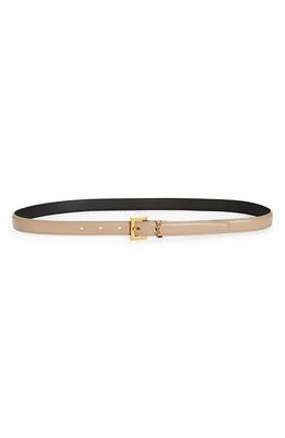 Saint Laurent Laque YSL Monogram Leather Belt