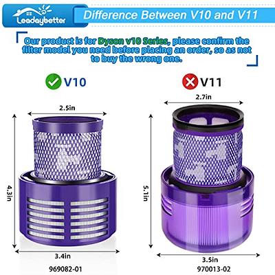 Leadaybetter V6 Filters Replacement for Dyson Absolute Total Clean Cordless  Stick Vacuum, 2 Pack Post HEPA and Pre Filter Replacements, Compare to