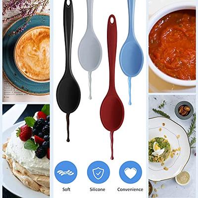 8PC Silicone Mixing Spoon Utensil Serving Cooking Baking Heat Resistant  Kitchen 