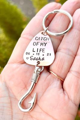 Fishing Keychain, Boyfriend Gifts, Good Fisherman Better Dad