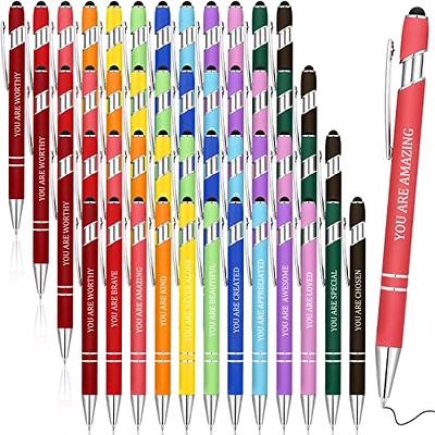 Pecopcock 10 Pieces Funny Pens Thank You Pens Motivational Quotes with  Multi Candy Colors Soft Touch Novelty Office School Supplies Ideal Gift for