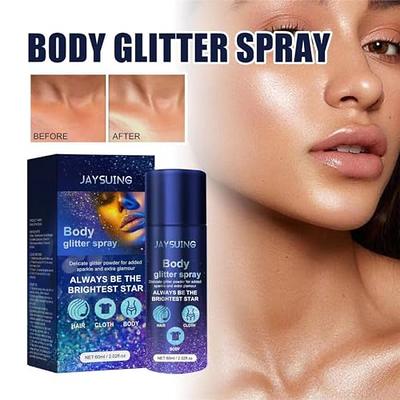 Silver Glitter Body Spray Makeup