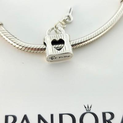 Pandora Padlock and Key CZ Dangle Charm