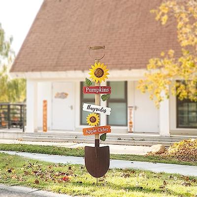 Glitzhome Metal Scarecrow Yard Stake/Standing/Hanging Sign