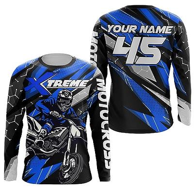  Custom Motocross Jersey MX Racing UPF30+ Dirt Bike Number Name  Adult&Kid Off-Road Motorcycle Shirt