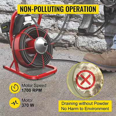 BENTISM Drain Cleaner Machine 100ft x 3/4 in, Electric Drain Auger 1800 RPM  Auto Feed Drain Cleaner Machine Commercial Sewer Snake Drill - Yahoo  Shopping