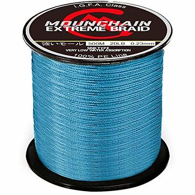 Mounchain Braided Fishing Line 300M, 8 Strands Abrasion Resistant Braided  Lines Super Strong 100% PE Sensitive Fishing Line - Blue 20LB - Yahoo  Shopping