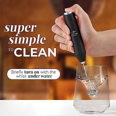  Zulay Kitchen Powerful Milk Frother Handheld - Drink Mixer for  Coffee, Lattes, Cappuccinos, Matcha - Mini Milk Frother and Foamer Whisk -  Electric Frother Battery Operated - FrothMate Black: Home & Kitchen