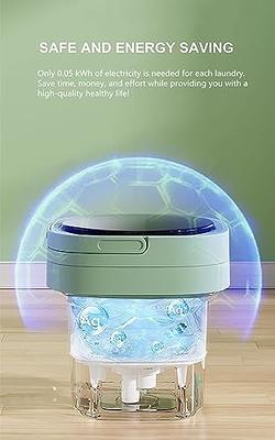 Portable Washing Machine Mini Washer with 3 Modes Deep Cleaning Half  Automatic Washt, Socks, Baby Clothes, Towels, Delicate Items (Blue & Blue  Light)