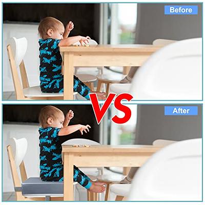 Booster Seat for Dining Table - 2Pcs Toddler Booster Seat for Dining Table  Adjustable Safety Belts & Non-Slip Bottom, PU Waterproof Easy Cleaning  Booster Chair Cushion with Different Height for Eating 