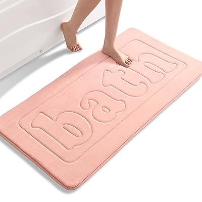  RORA Pink Bathroom Rugs Boho Bathroom Decor Small Bath Mats for  Bathroom Non Slip Washable Water Absorbent,20”x32” : Home & Kitchen