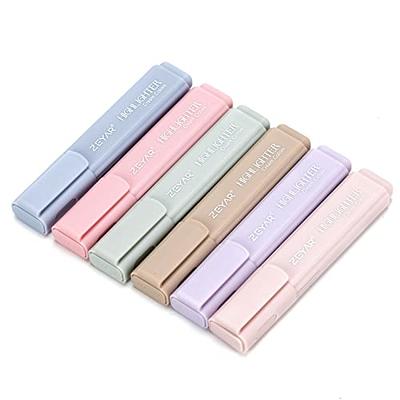ZEYAR Cute Highlighters with Duals Tips, Vintage Colors, Chisel & Bullet Tip, Aesthetic Highlighter Marker, Journal Bible Study Notes School Office