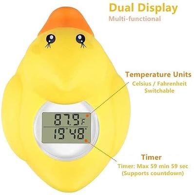 Baby Bath Thermometer with LED Display and Temperature Warning, Digital  Room Thermometer & Fahrenheit Water Temperature Thermometer, Infant Bath  Toys