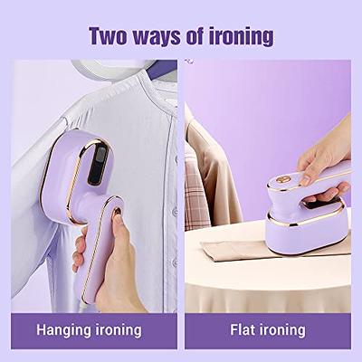 DenniesCare Travel Iron Portable Steam Iron for Clothes Handheld Steamer  Mini Iron Non-Stick Sole Plate Dry Ironing and Steam Ironing Fast Heated up
