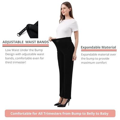 Maternity Pants Comfortable Stretch Over-Bump Women Pregnancy Casual Capris  for Work (Trouser Style - Black, L (Size 12-14)) - Yahoo Shopping