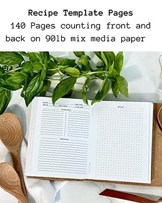 Recipe Book to Write in Your Own Recipes, 8.5 x 11 Personal Blank Recipe  Notebook, Removable Hardcover Recipe Journal Book Binder with 8 Dividers