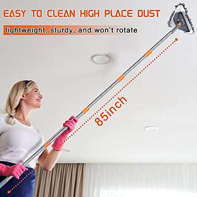 Baseboard Cleaner Tool with Handle No-Bending Mop with 2 Cleaning Pads  Adjustable Detachable Bathroom Cleaning Tool 