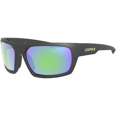 Flying Fisherman 7717WAG Razor Polarized Sunglasses- Matte White Frames-  Amber-green Mirror Lenses