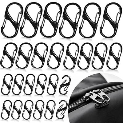 18pcs Small Carabiner Clip,S Carabiner Keychain,Zipper Clip Anti Theft, Zipper Pull Replacement,S Clips,Zipper Lock,Camping Outdoor  Buckle(Black,3Size) - Yahoo Shopping