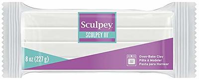 Sculpey III Polymer Oven-Bake Clay, White, Non Toxic, 8 oz. bar, great for  modeling, sculpting, holiday, DIY, mixed media and school projects. Great  for kids and beginners! - Yahoo Shopping