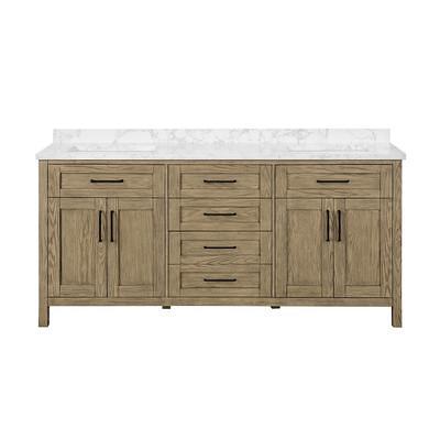 Ove Decors Tahoe 72 W x 21 D Freestanding Bathroom Vanity with Double  Sink, Almond Latte