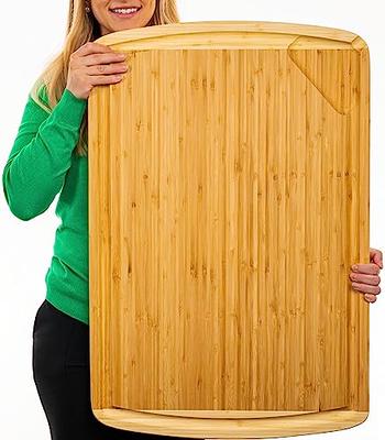 GREENER CHEF 30 Inch 3XL Extra Large Cutting Board with Lifetime  Replacements - Oversized Bamboo Stove Top Cover Noodle Board - Wooden Meat  Cutting