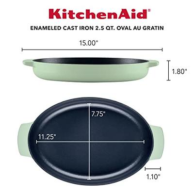 KitchenAid Enameled Cast Iron, 11 Square Grill Roasting Pan - Pistachio