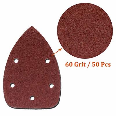 HARSKIYER 30pcs 120 Grit Mouse Detail Sander Sandpaper, Triangle