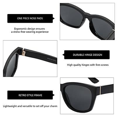 Joopin Polarized Sunglasses Womens Trendy Oversized Large Driving Sun  Glasses Ladies UV Protective Big Sunnies Shades (Black) 