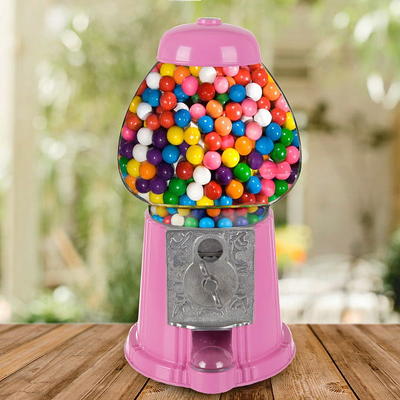 Gumball Machine - 15-inch Vintage Metal and Glass Candy Dispenser Machine  for Home ? Coin Operated Toy Bank with Free Spin by Great Northern Popcorn  - Yahoo Shopping