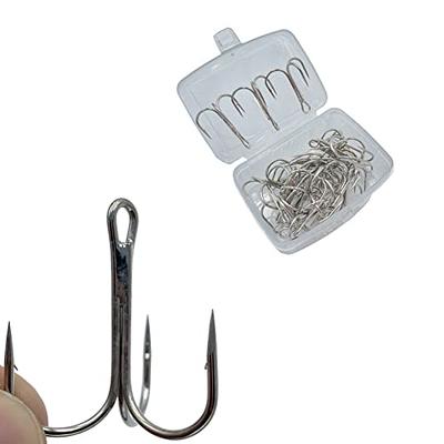 YATROUYS 50pcs Fishing Hook Silvery Tuba Treble Hooks High Carbon Treble  Hooks Super Sharp Solid Size 1/0 2/0 3/0 4/0 5/0 Triple Barbed Steel Fish  Hook (3/0-50pcs) - Yahoo Shopping