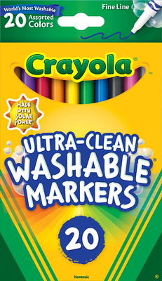 Crayola Ultra Clean Washable Markers (12 Pack), Bulk Markers for