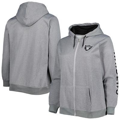 Nike Heathered Charcoal Las Vegas Raiders Fan Gear Primary Logo Therma Performance Pullover Hoodie Heather Charcoal