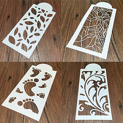 BINBE 14 Pcs Cake Decorating Stencils Floral Wedding Cake Stencil Floral  Cake Templates Spray Floral Cake Molds Hollow Lace Cake Decoration Molds  DIY