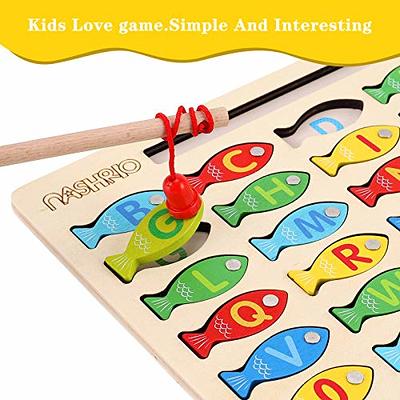 Magnetic Wooden Fishing Game Toy for Toddlers, Alphabet Fish Catching  Counting Games Puzzle with Numbers and Letters, Preschool Learning ABC Math  Educational Toys 3 4 5 Years Old Girl Boy Kids - Yahoo Shopping