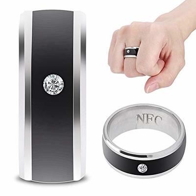 NFC Smart Ring Orii Smart Ring Metal NFC Multifunction Smart Rings Magic Wearable  Device Universal for Mobile Phone(Size 11) (size8) - Yahoo Shopping