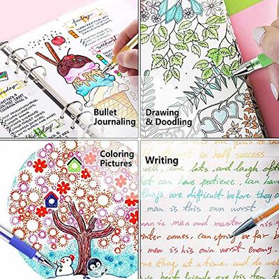 24 Colors Gel Pens, Coloring Gel Pen Art Markers for Journal Adult Coloring  Books Drawing Note Taking, 40% More Ink for Kids