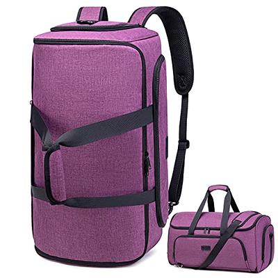 Carry on Garment Bag for Travel, Bukere Convertible Travel Duffel Suit with  Shoe Compartment, Detachable Shoulder Strap, 2 in 1 Weekender Men Women
