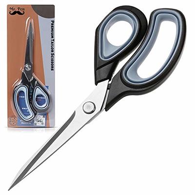 LIVINGO 9.5 Titanium Coated Fabric Scissors Heavy Duty Sharp Sewing  Shears, Sharp, Red and Black